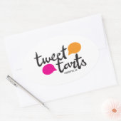 Tweet Tarts Sticker ovale (Enveloppe)