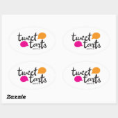 Tweet Tarts Sticker ovale (Feuille)