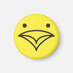 Tweet Tweet Funny Little Yellow Bird Face Magneet