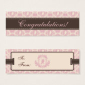 Tweet Tweet Girl Skinny Gift Tag 3 (Devant & derrière)