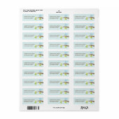 Tweet! Tweet! Retouradreslabels (blauw) Etiket (Full Sheet)