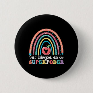 Tweetaalig Zijn Is Een Superkracht Ck Terug Naar S Ronde Button 5,7 Cm