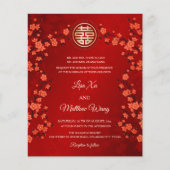 TWEETALIG BUDGET Kersenbloesem | Chinese bruiloft Flyer (Voorkant)