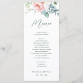 Tweetalig Chinees-Engels huwelijksmenu Menu (Achterkant)