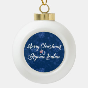 Tweetalig Fins Amerikaans Vakantie Ornament