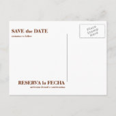 Tweetalig Save the Date Briefkaart Tropical (Achterkant)