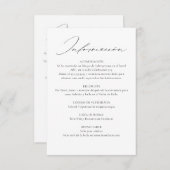 Tweetalig Spaans Engels Dubbelzijdig Trouwen Informatiekaartje (Voorkant / Achterkant)