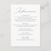 Tweetalig Spaans Engels Dubbelzijdig Trouwen Informatiekaartje (Voorkant)