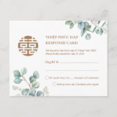 Tweetalig Vietnamees eucalyptus liedje Hy RSVP (Voorkant)