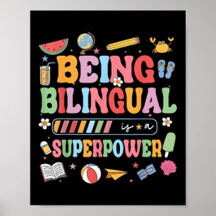 Tweetalig zijn is een leuke manier van Superpower  Poster