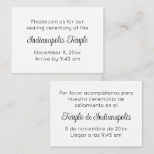 Tweetalig zwart schrift tempel verzegeling uitnodi