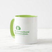 Tweetalige groene "ringer"mok mok (Voorkant links)