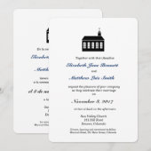 Tweetalige klassieke kapel bruiloft uitnodiging (Voorkant / Achterkant)