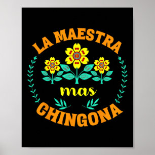 Tweetalige Meester Terug naar School Spaanse Leraa Poster