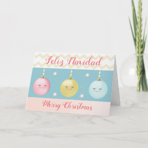 Tweetalige Spaans Feliz Navidad Kerst Kaart