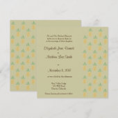 Tweetalige Tropische bruiloft Uitnodiging Plein (Voorkant / Achterkant)