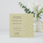 Tweetalige Tropische bruiloft Uitnodiging Plein (Staand voorkant)