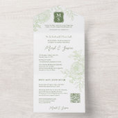 Tweetalige Vietnamese Ranunculus Traditioneel All In One Uitnodiging (Binnen)