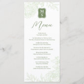Tweetalige Vietnamese Ranunculus Wedding Menu (Voorkant)
