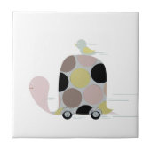 Tweeter op een Turtle Stone Onderzetter Tegeltje (Voorkant)