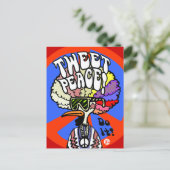 Tweetez Paix ! carte postale (Debout devant)