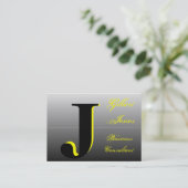 Tweetonig monogram visitekaartje (Staand voorkant)