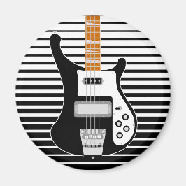 Tweetonige Black & White elektrische basgitaar Magneet