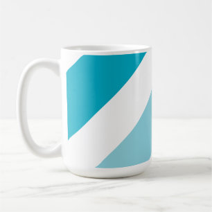 Tweetonige gestreepte latte-Mok Koffiemok