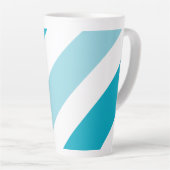 Tweetonige gestreepte latte-Mok Latte Mok (Rechterhoek)