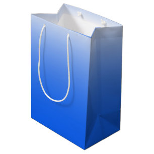 Tweetonige gradiëntombre elektrisch blauw medium cadeauzakje