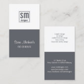 Tweetonige Monogram Visitekaartje (Voorkant / Achterkant)