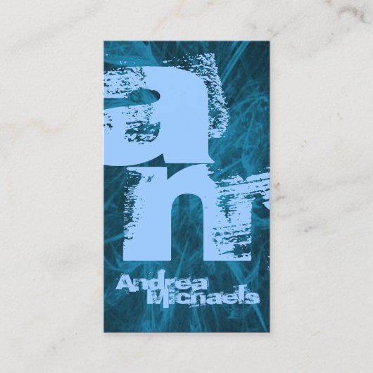 Tweetonige Monogram Visitekaartje (Voorkant)