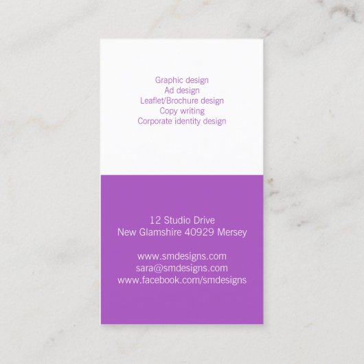 Tweetonige Monogram Visitekaartje (Achterkant)