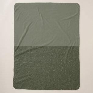Tweetonige Moss Green Sherpa-deken Sherpa Deken