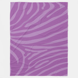 Tweetonige Paarse zebraprint Fleece Deken