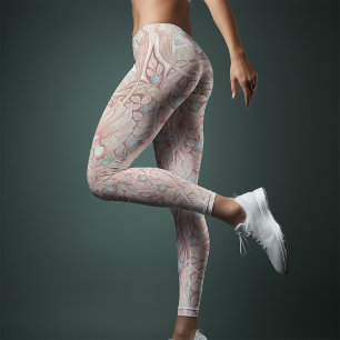 Tweetonige Yoga  Cyan Magenta William Morris Leggings