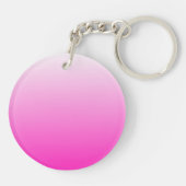 Tweetoongradiënt ombre warme roze sleutelhanger (Achterkant)