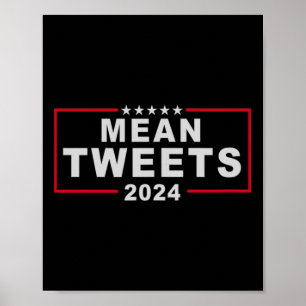 Tweets 2024 Amerikaans President voor de verkiezin Poster