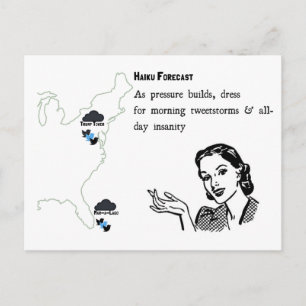 Tweetstorms Haiku Briefkaart