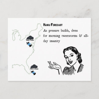 Tweetstorms Haiku Briefkaart
