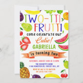 Tweetti Frutti 2e verjaardag Uitnodigingen (Voorkant)