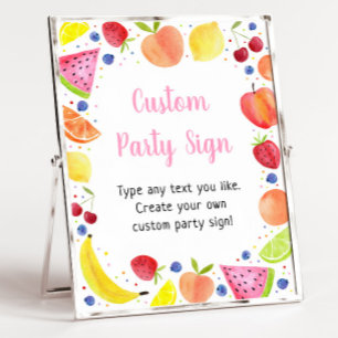 Tweetti Frutti Editable Birthday Sign Poster