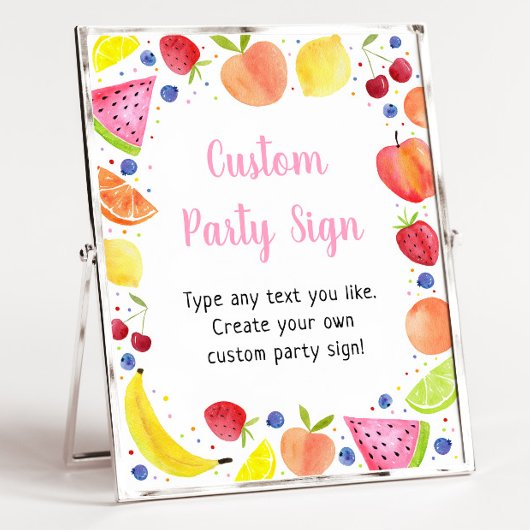Tweetti Frutti Editable Birthday Sign Poster