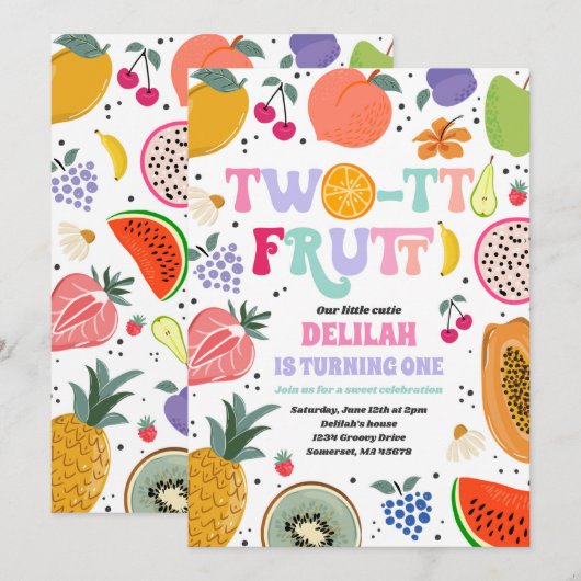 Tweetti Frutti Tropische Zomer 2e verjaardag Kaart (Voorkant / Achterkant)