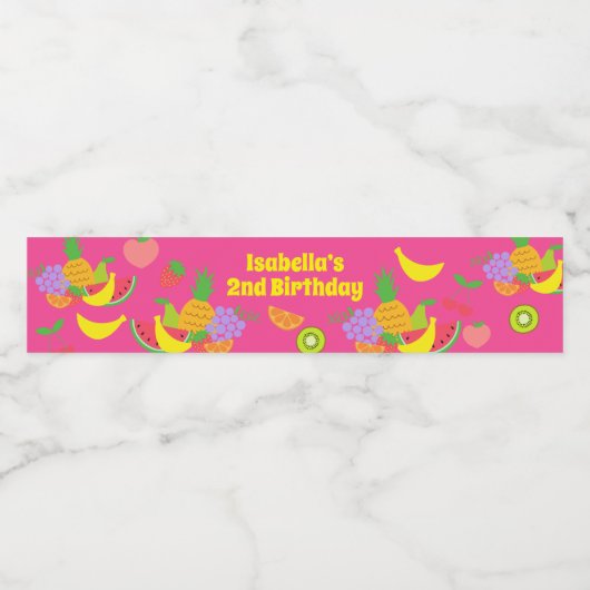 TWEEtti Frutti Verjaardag Waterfles Labels Waterfles Etiket (Enkel label)