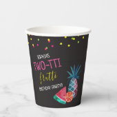 Tweetti Frutti Waterverf 2e verjaardag Papieren Bekers (Voorkant)