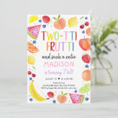 Tweetti Frutti zo'n Cutie Tweede verjaardag Kaart (Staand voorkant)