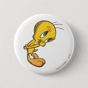 Tweety Bashful Ronde Button 5,7 Cm