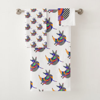 Tweety Bird Geo Repeat Wit Bad Handdoek