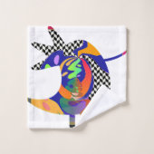 Tweety Bird Geo Répéter Blanc (Gant de toilette)